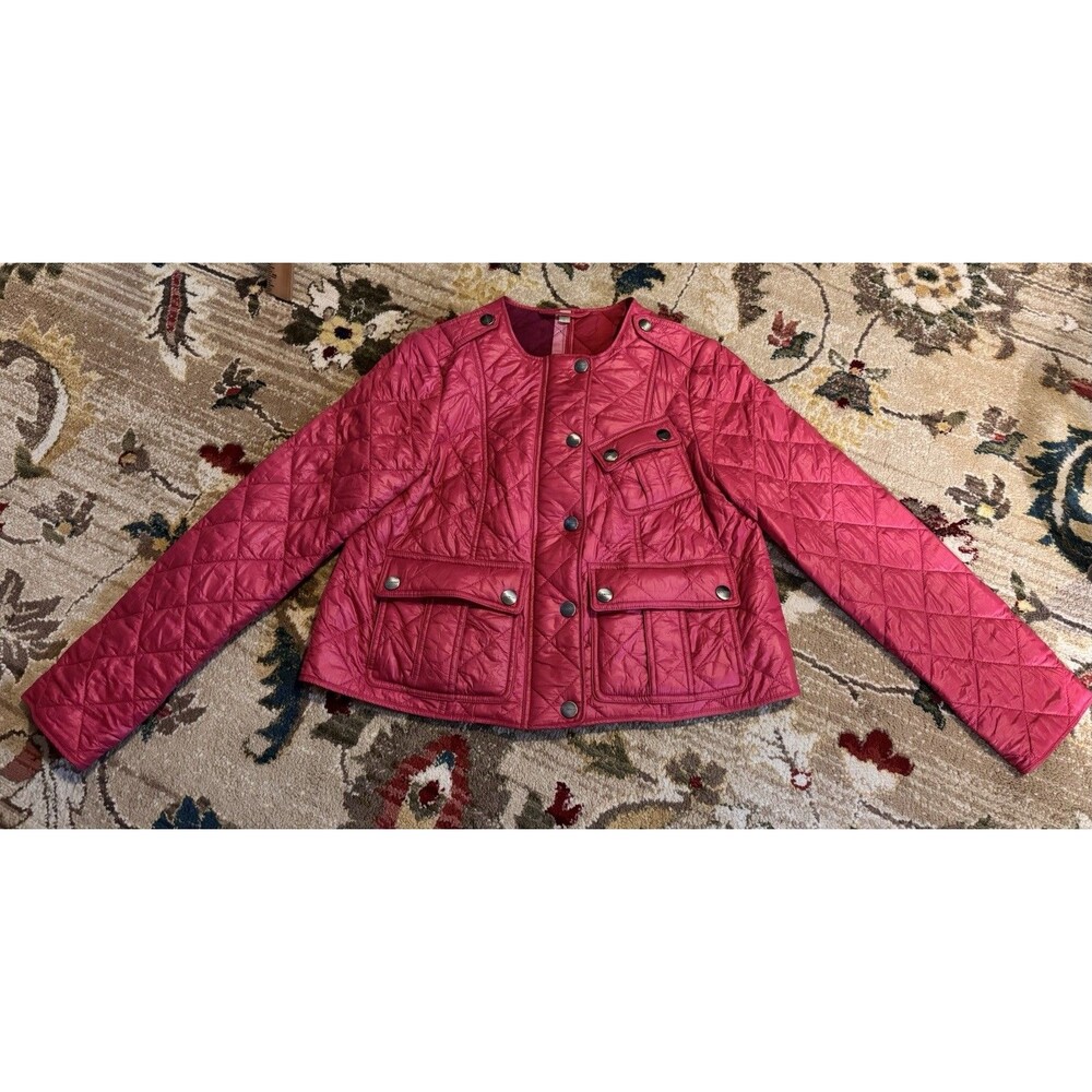 Beautiful BURBERRY BRIT Diamond Quilted Jacket in Pink size Small
